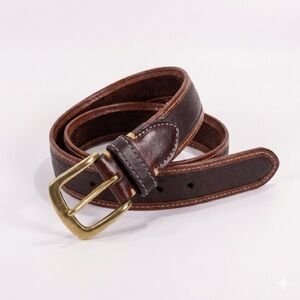 Cole Haan Men’s Allen Leather Belt Made In USA Brown Size 32
